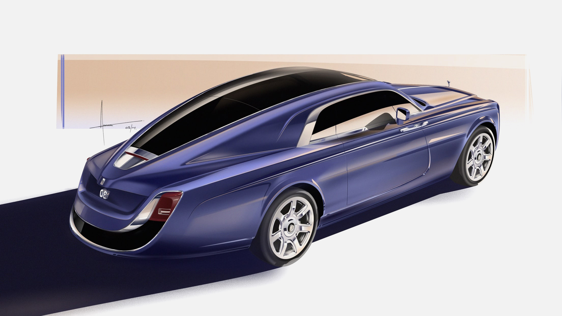 Side view of the Rolls-Royce Sweptail