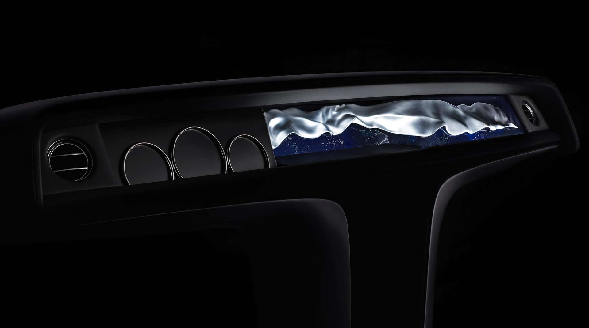 A Phantom Gallery artwork created to represent flowing material, made from solid aluminium