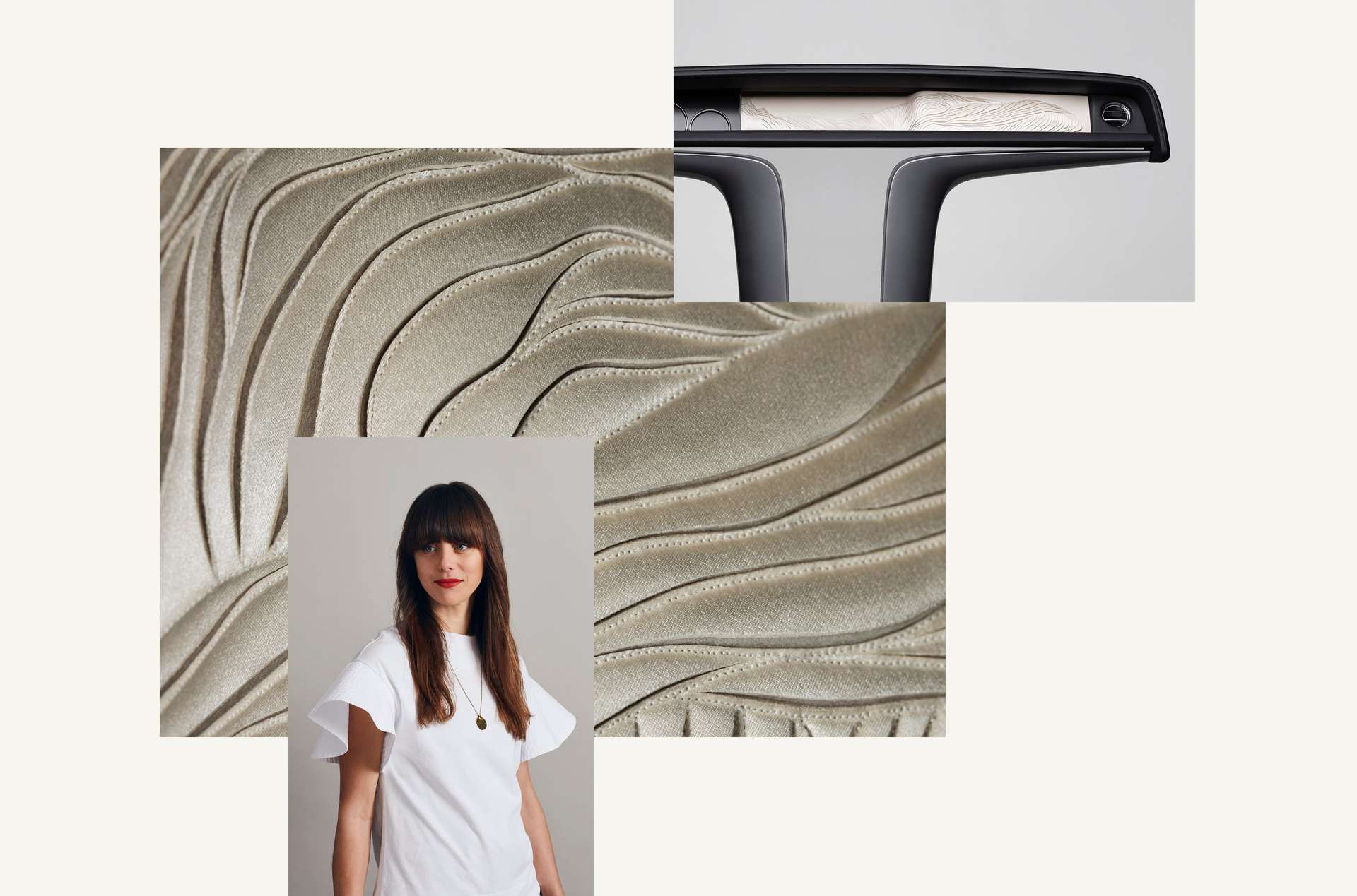 The Whispered Muse Phantom Gallery, created by designer Helen Amy Murrey from cream leather.