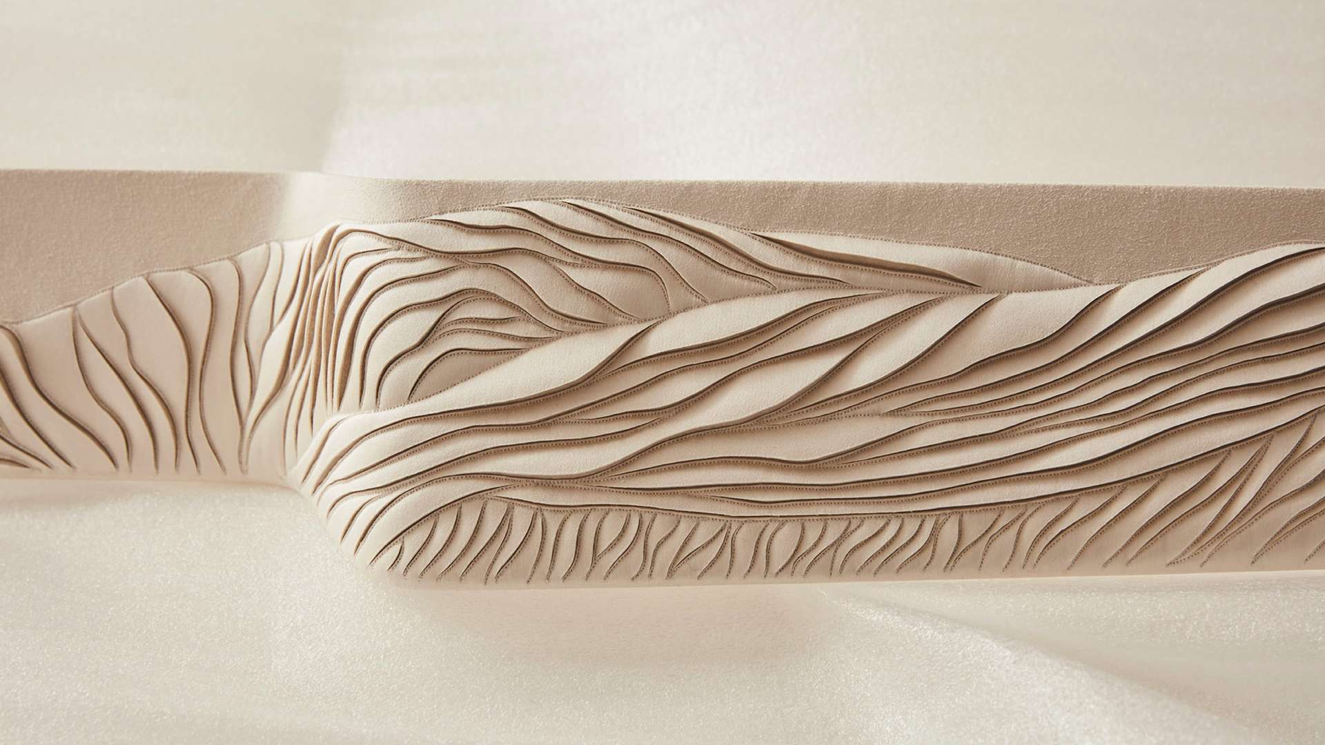 A close up of the leather used by Helen Ann Murrey to create a Bespoke Phantom Gallery masterpiece