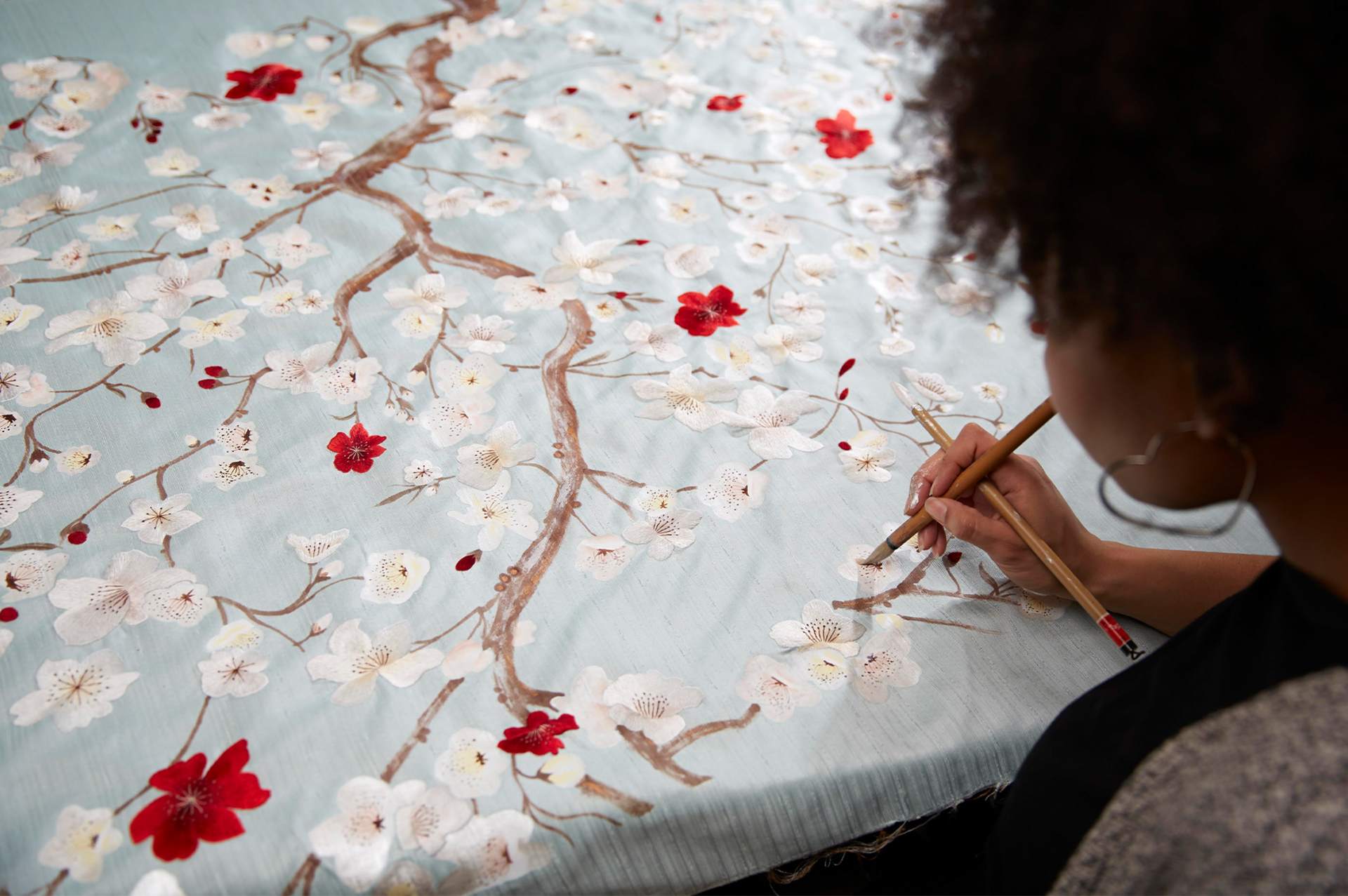 image of silk stitching of rolls-royce interior 