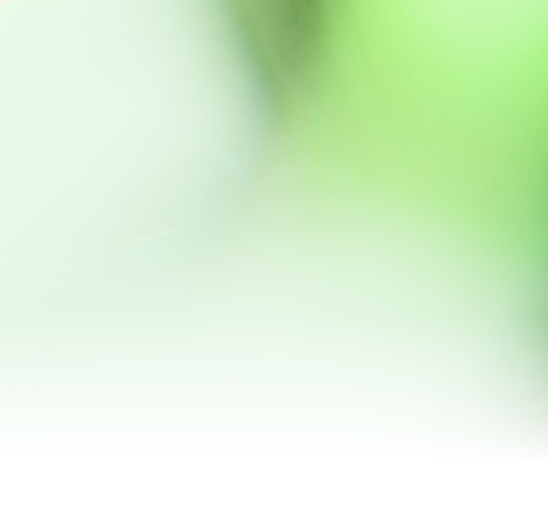 White and green background