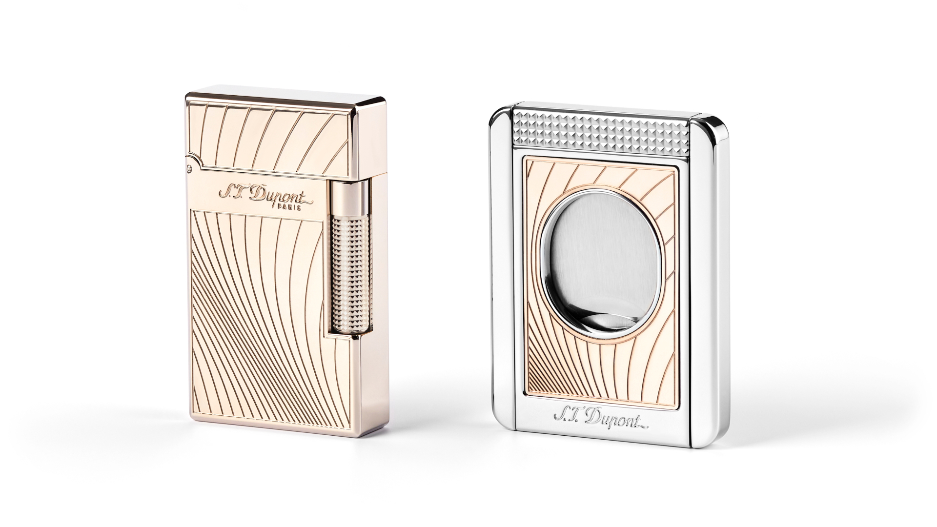 Presentation of cigar lighter and cutter