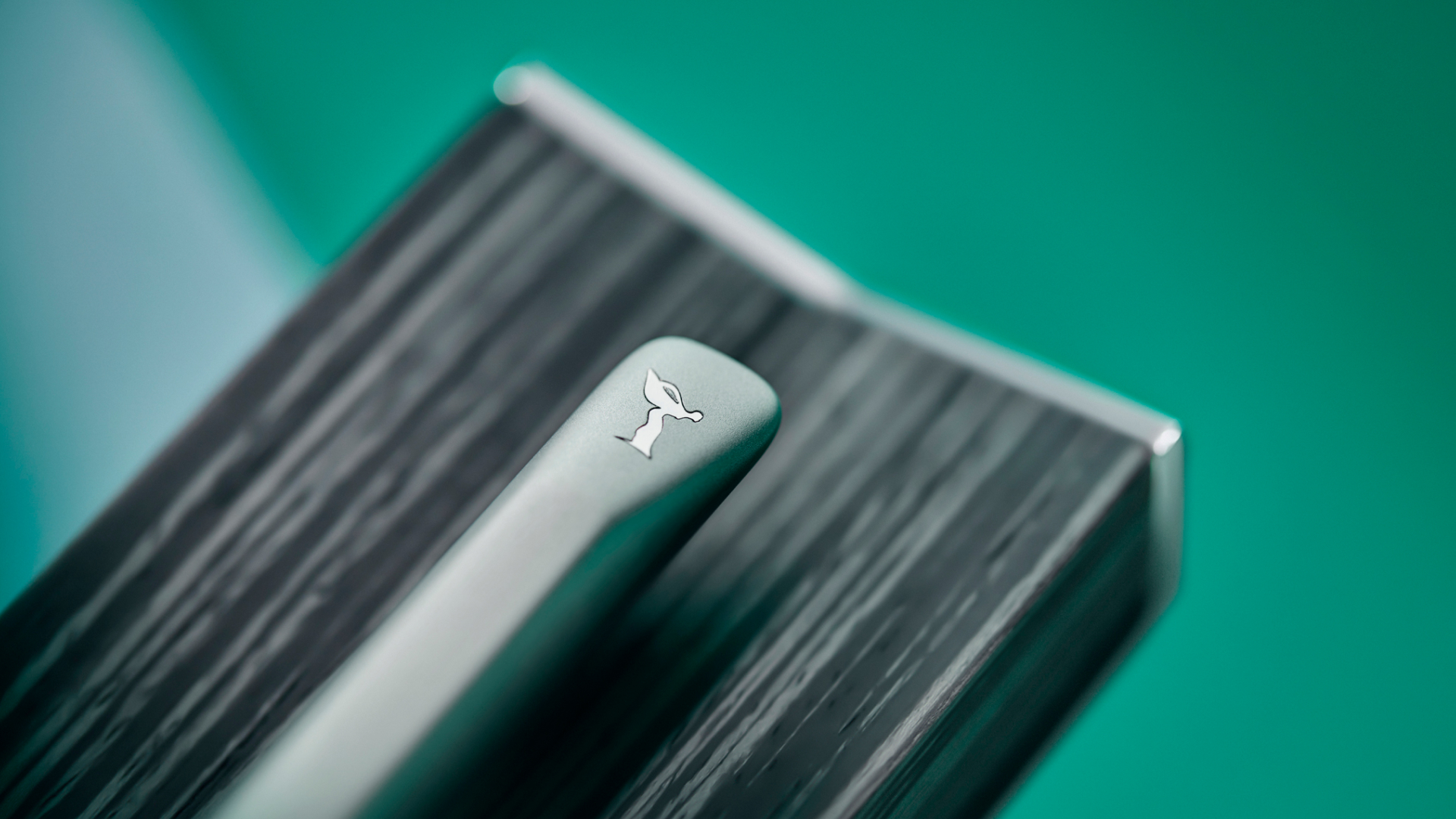 Close view of the subtle Spirit of Ecstasy detailing.