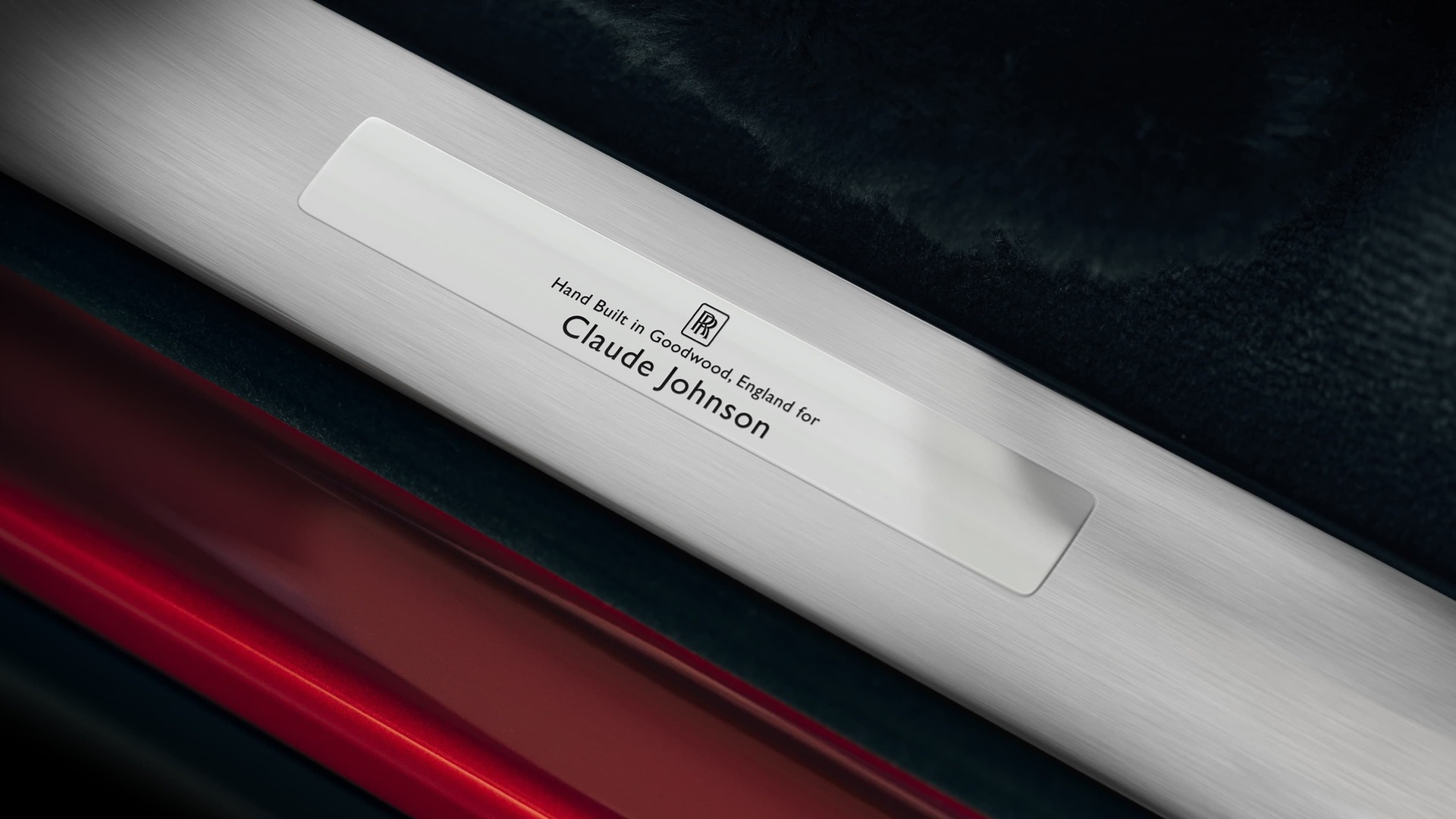 Personalised treadplates available with a personal message or insignia for your Rolls-Royce motor car