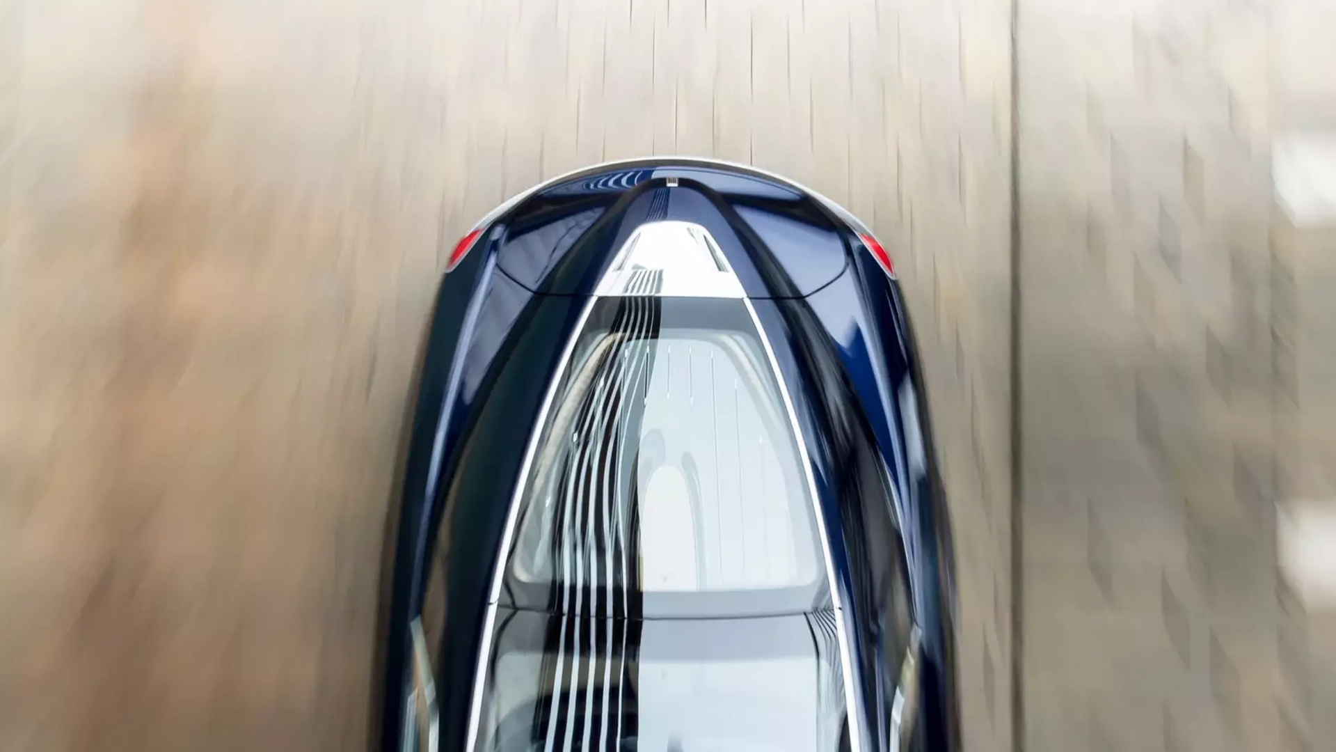 View from above of Rolls-Royce Sweptail