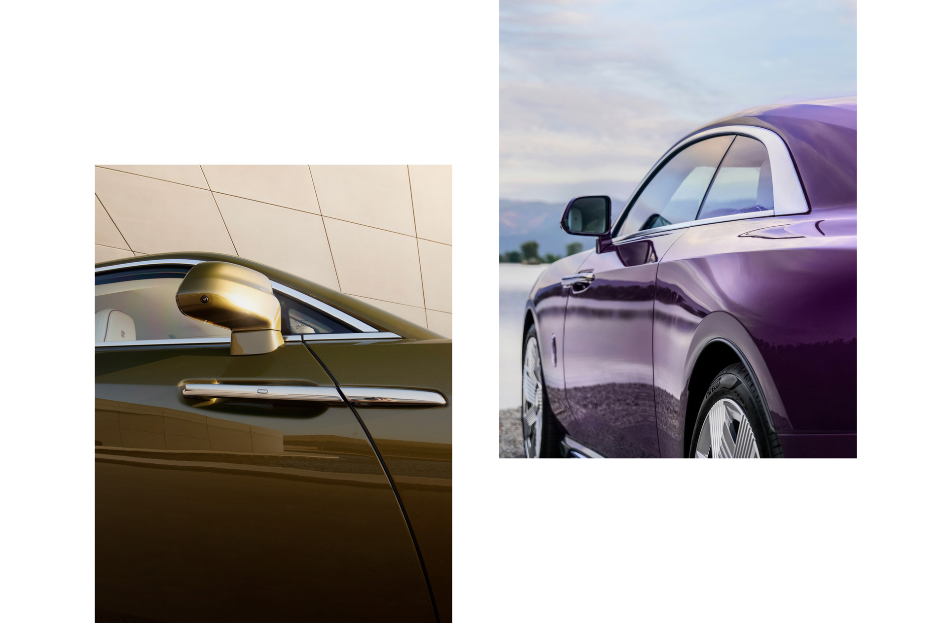 Dual image of a gold Spectre and purple Spectre.