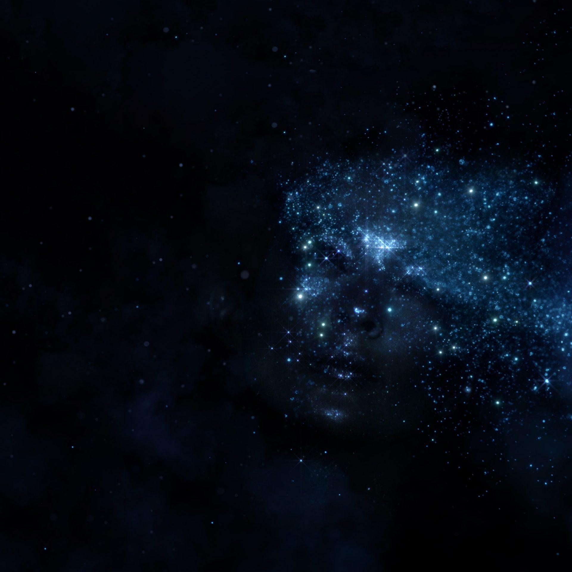 Etherial women representing the spirit of ecstasy against a starlight background.