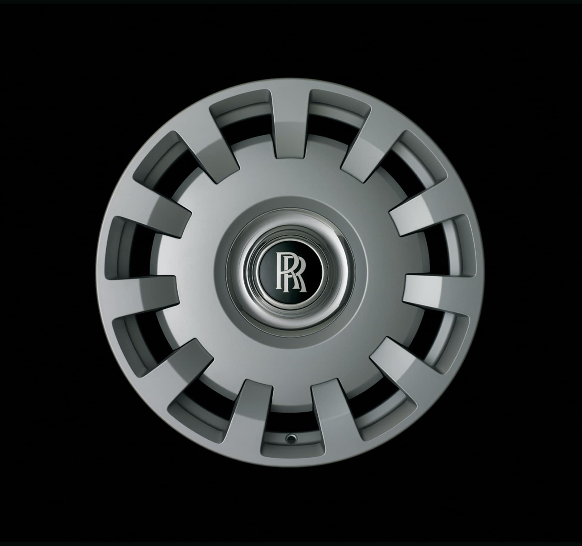 Rolls-Royce Motor Cars Accessory - Wheel style 420 - 20 inch eleven spoked wheel available in matt silver, part polished and fully polished finish. Shot against a black background