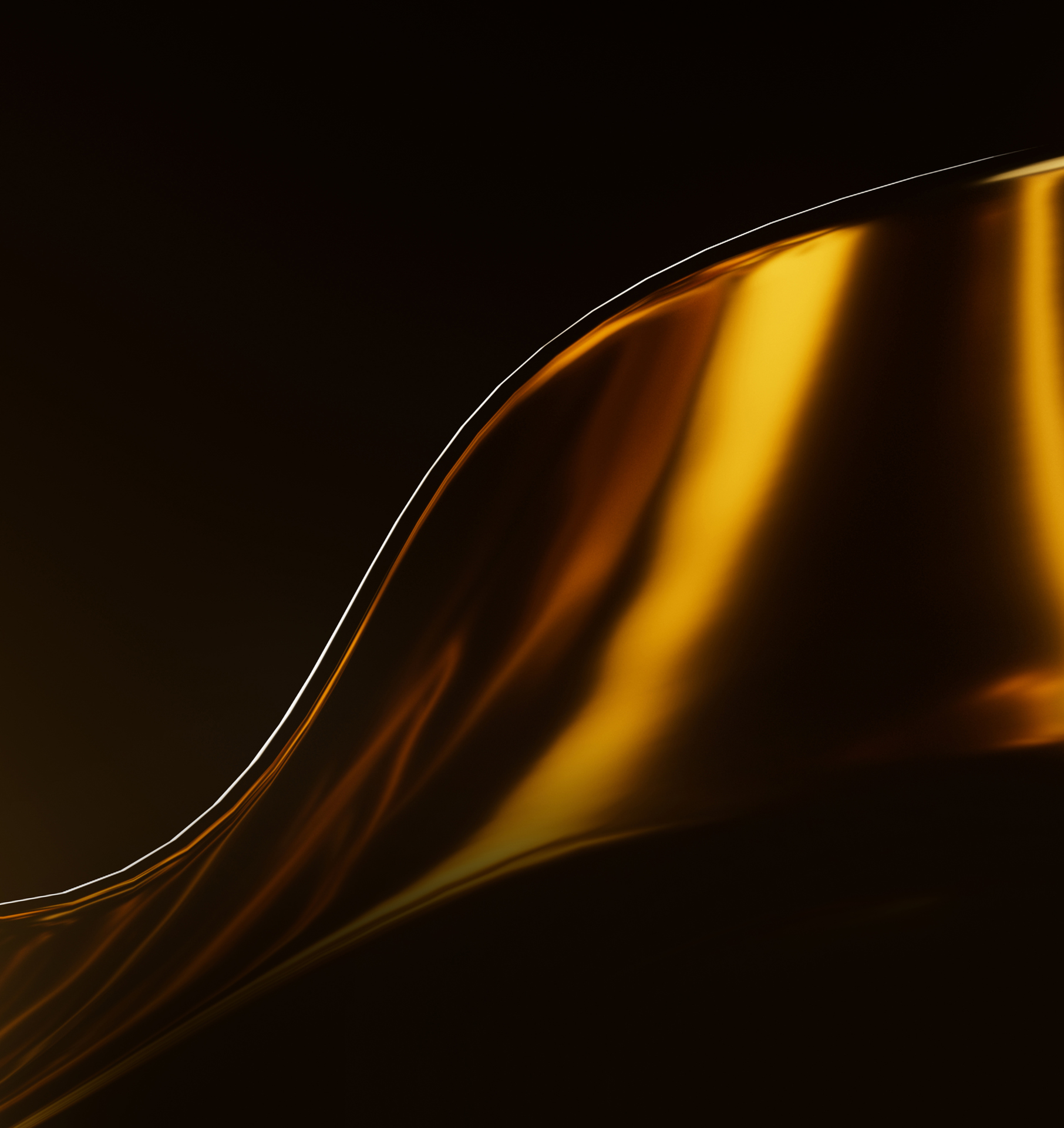 Black background with gold waves coming across.