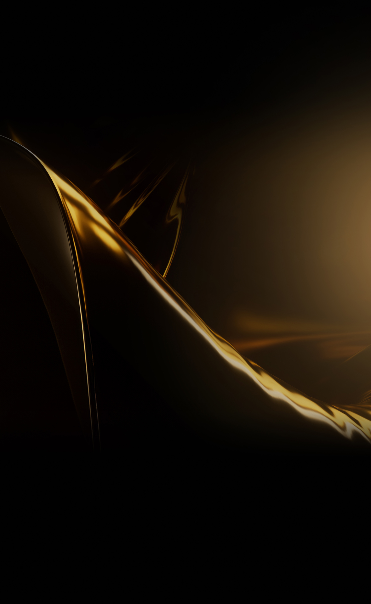 Black background with gold waves coming across.